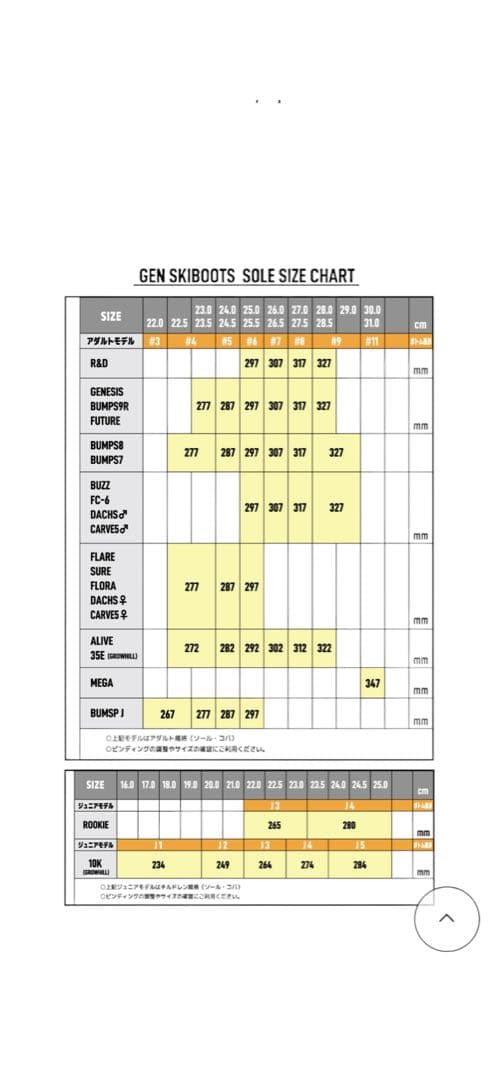 GENFACTORY BUMPS7 スキーブーツ 26.0-26.5