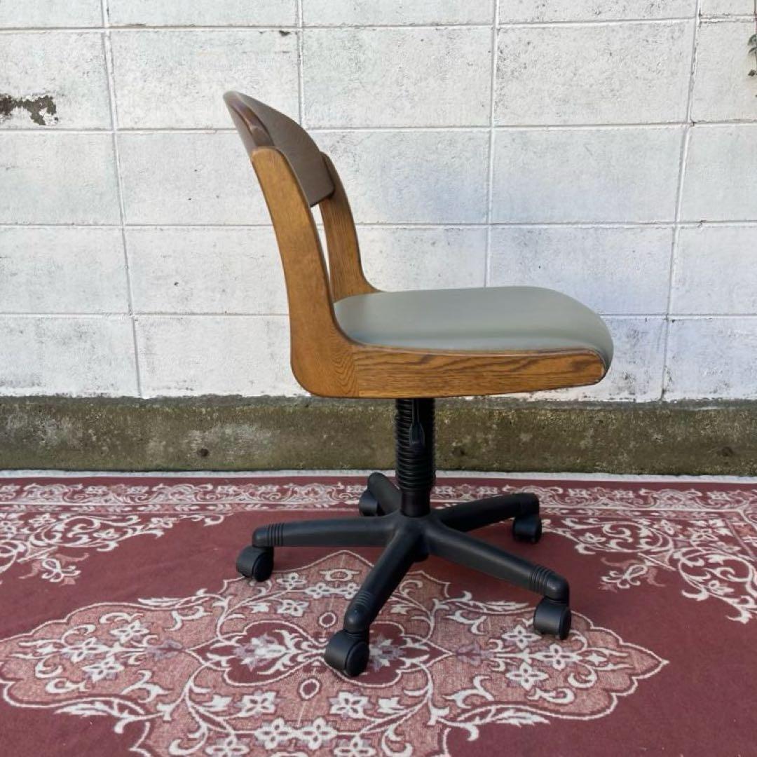 高級 浜本工芸 ◾️木製家具 ナラ材/ オーク材 デスクチェア ワークチェア 書斎