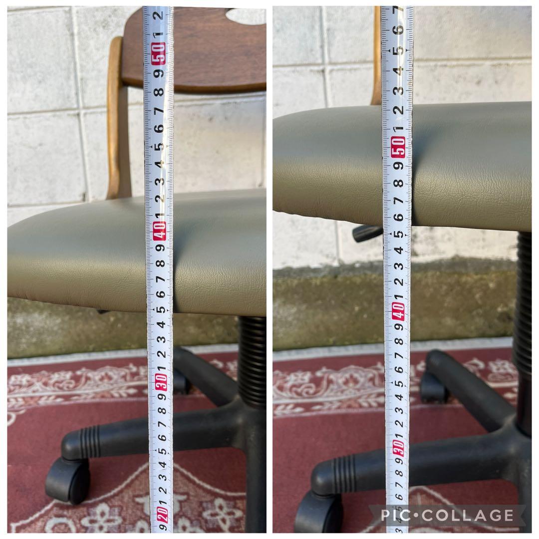 高級 浜本工芸 ◾️木製家具 ナラ材/ オーク材 デスクチェア ワークチェア 書斎