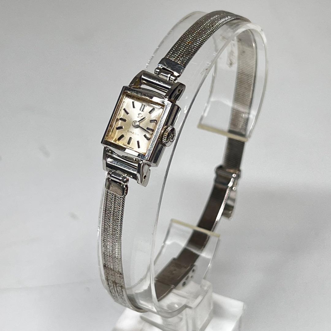 OMEGA オメガ レディース シルバー スクエア 手巻き ヴィンテージ