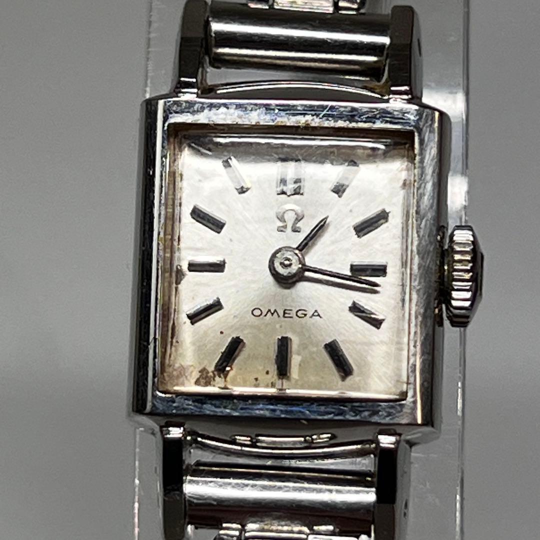 OMEGA オメガ レディース シルバー スクエア 手巻き ヴィンテージ