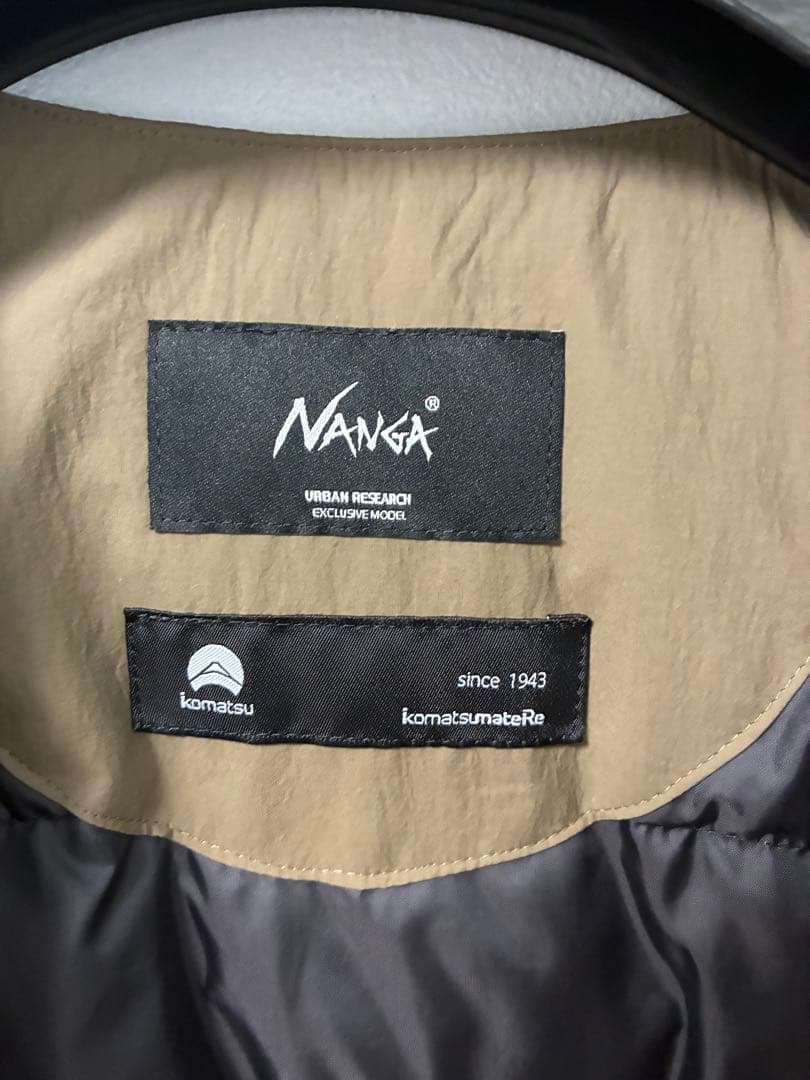 NANGA×UR /ナンガ×アーバンリサーチ　 ノーカラーダウンブルゾン