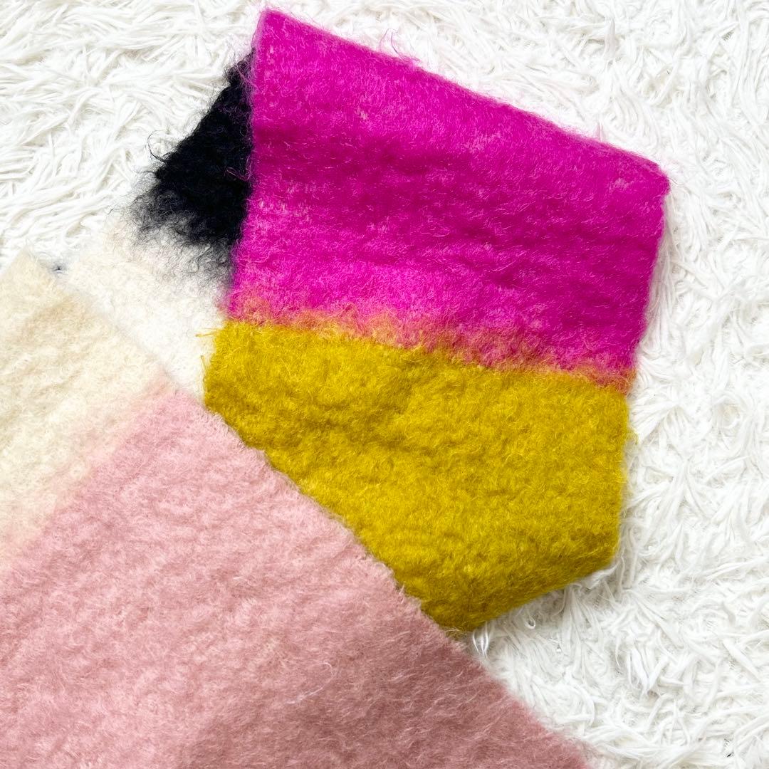 ロエベ マフラー モヘア×ウール アナグラム マルチカラー グラデーション