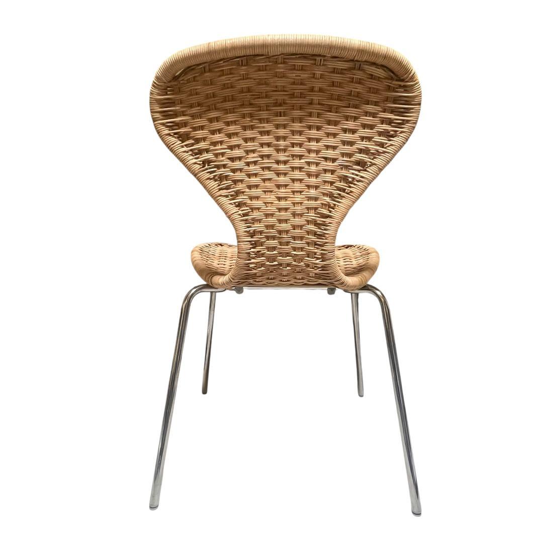 【美品】 ÄLVSTA エルヴスタ チェア　籐　ラタン　クロムメッキ IKEA