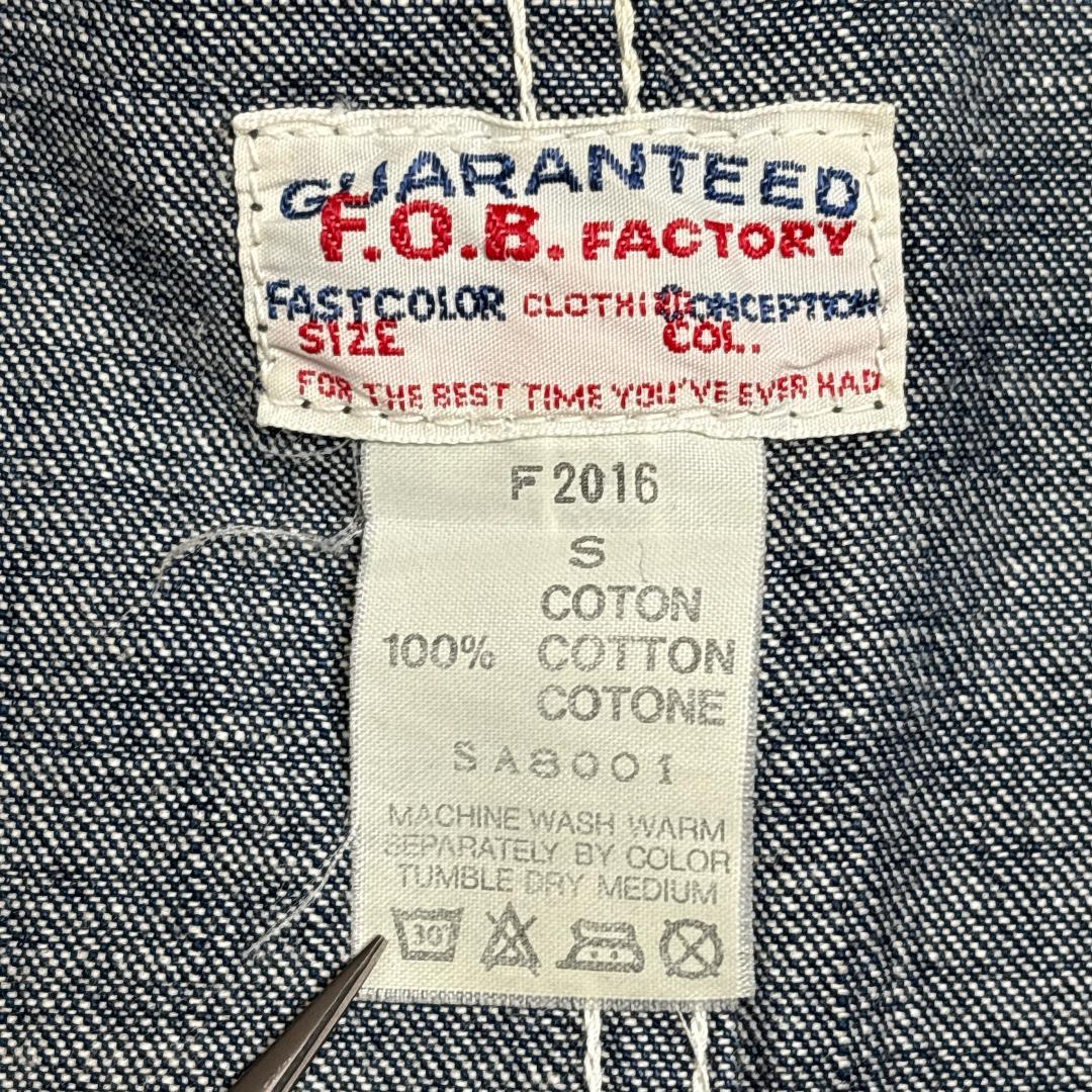 美品 FOBFACTORY N&W 復刻 カバーオール S 濃紺 チェンジボタン