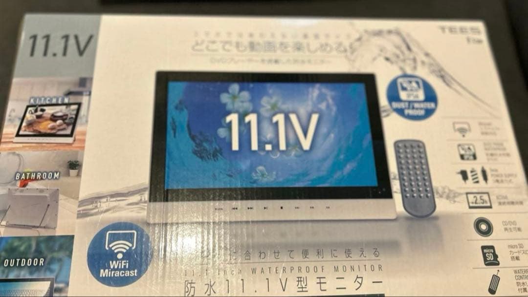 TEES 防水11.1型ポータブルDVDプレーヤー PD-M111-WH