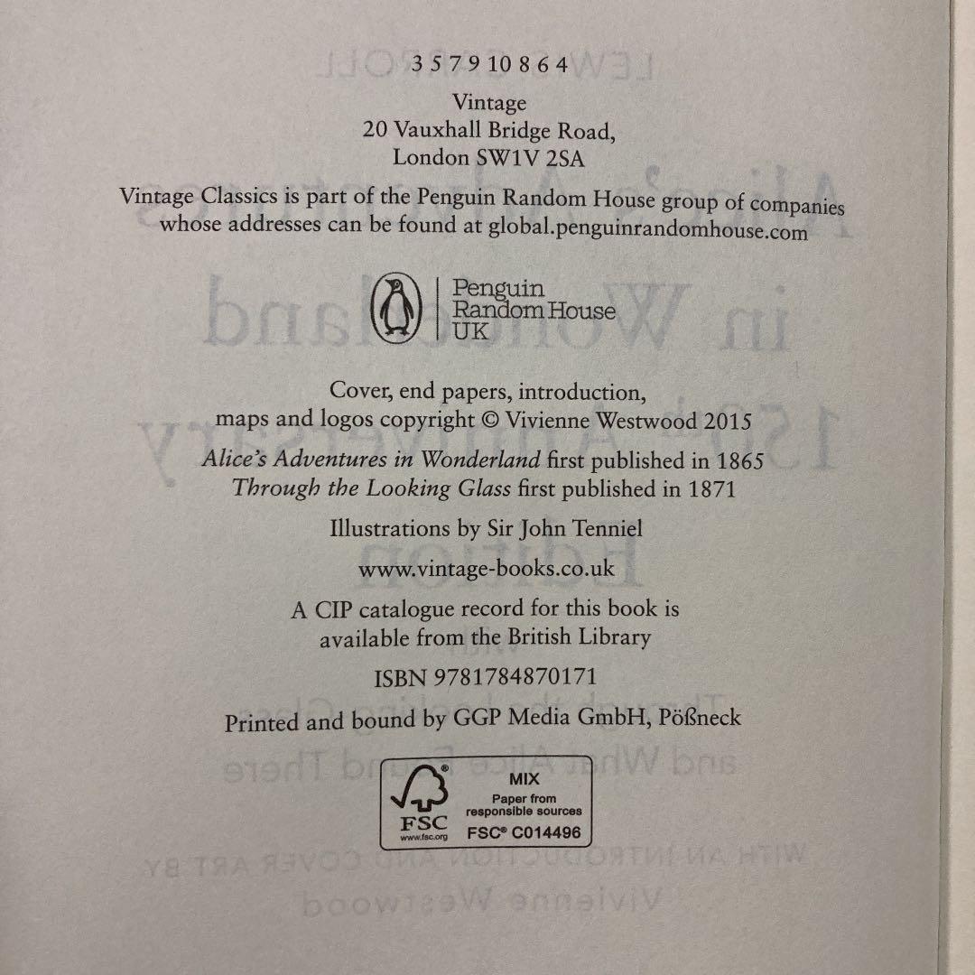 VIVIENNE WESTWOOD 不思議の国のアリス ヴィヴィアン
