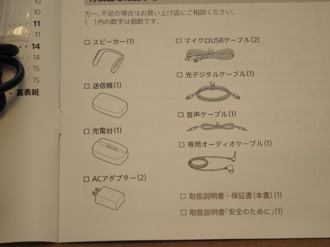ソニー SONY ウェアラブルネックスピーカー SRS-WS1