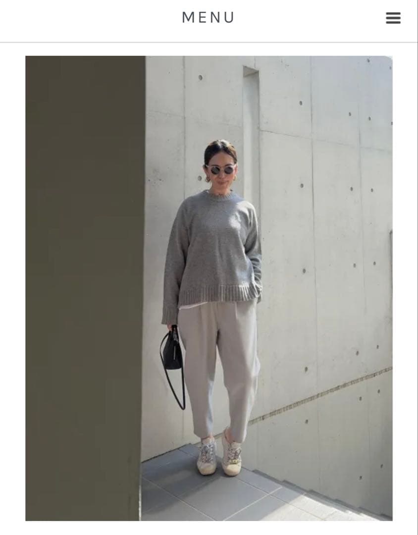 新品★JULY NINE★ふわもちパンツ⭐︎グレー⭐︎36