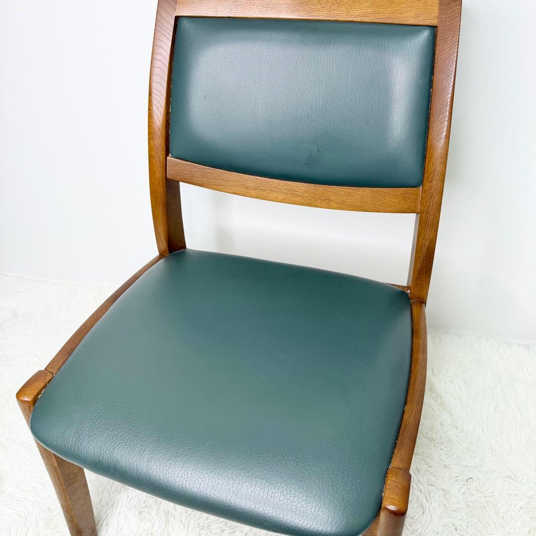 shirakawa ダイニングチェア S-320 イス グリーン 木製 ①