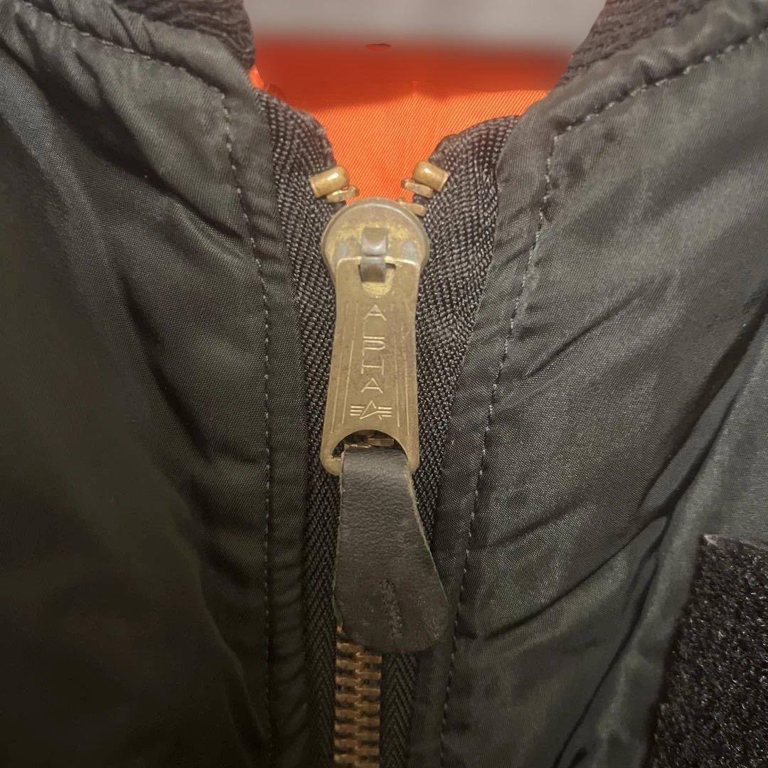 【希少・USA製】ALPHA アルファ MA-1 フライトジャケット XL 黒