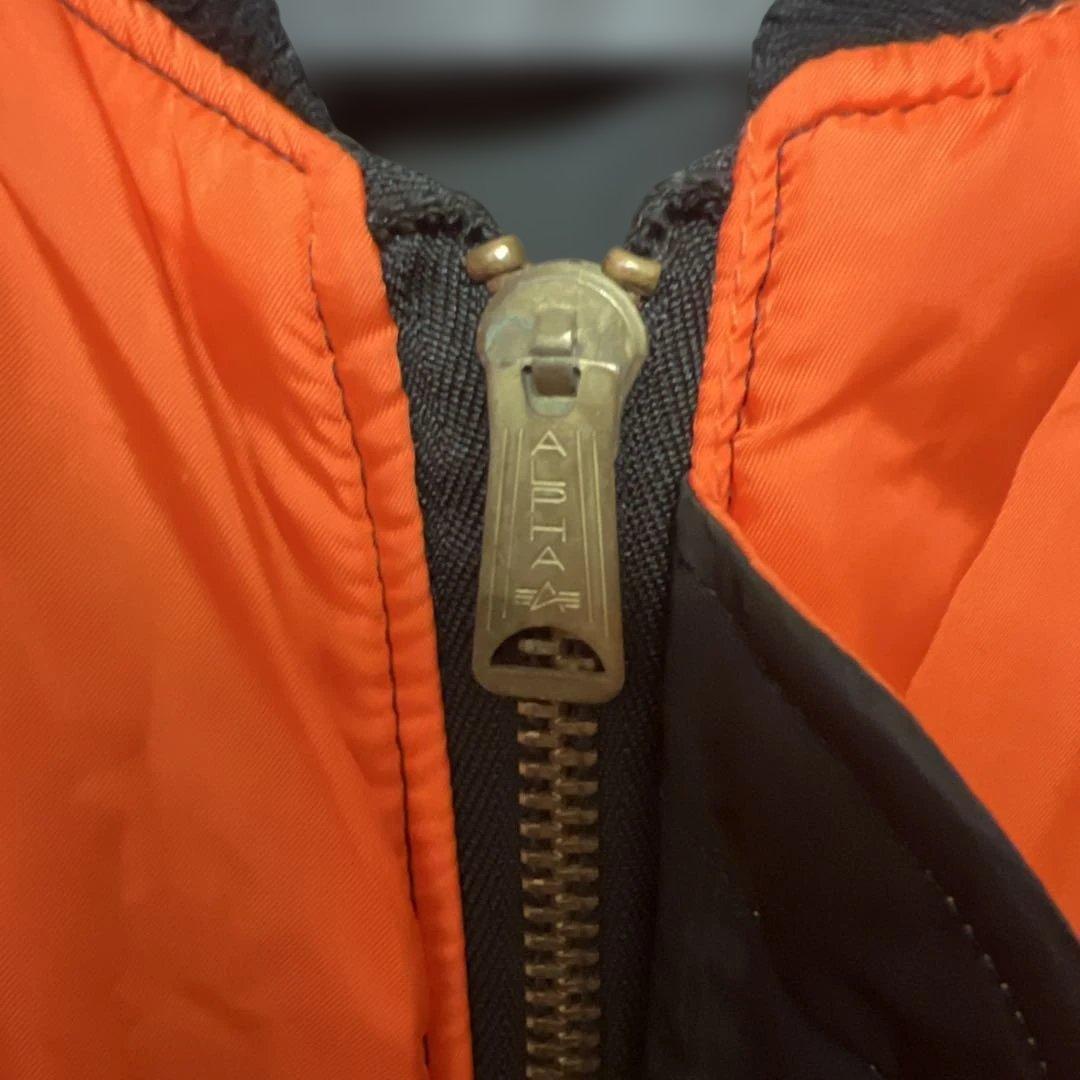 【希少・USA製】ALPHA アルファ MA-1 フライトジャケット XL 黒