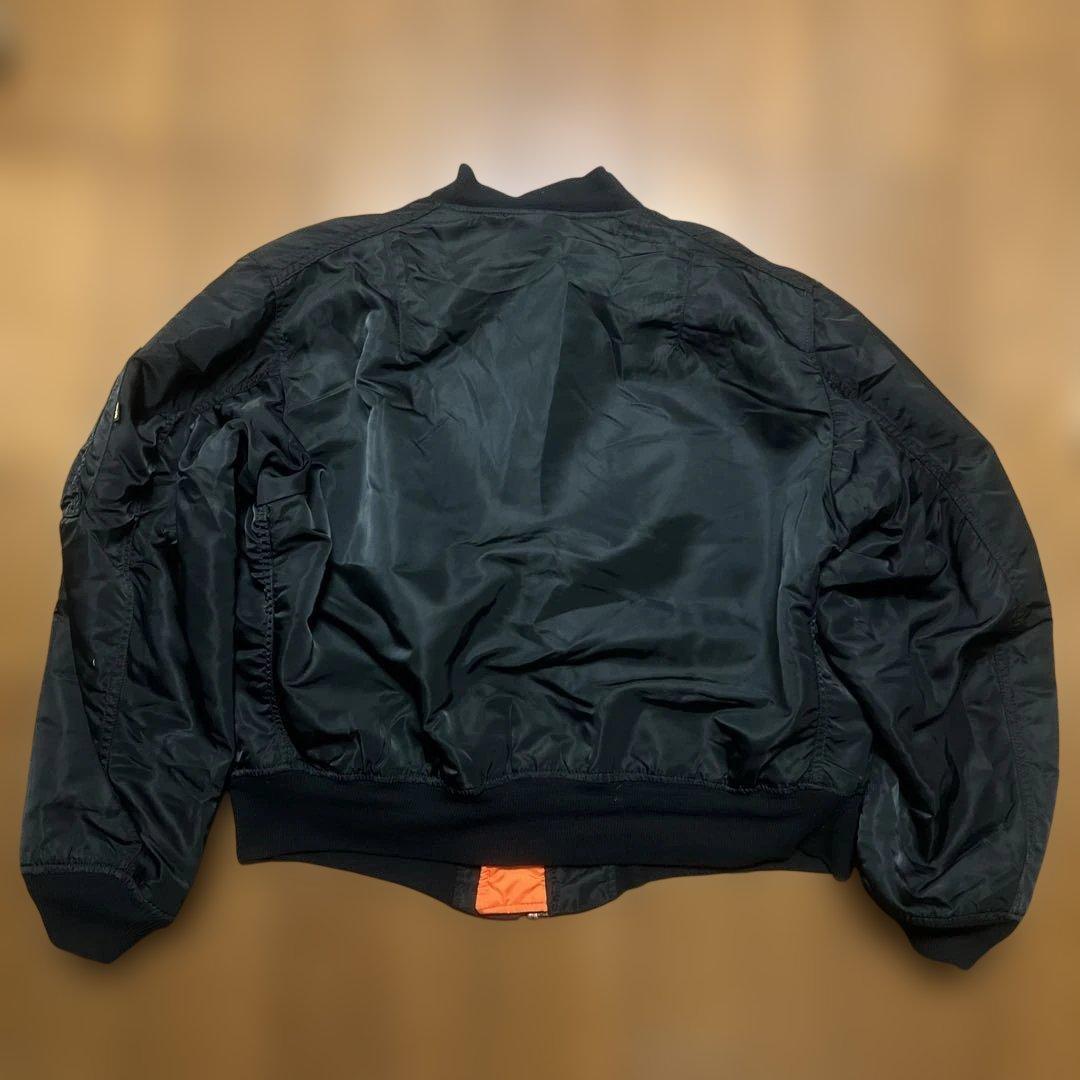 【希少・USA製】ALPHA アルファ MA-1 フライトジャケット XL 黒