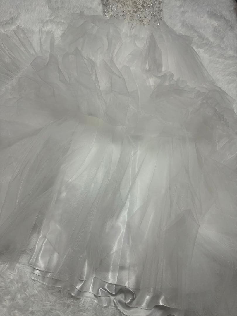 【JEAN MACLEAN】バースデードレス ロング 白 オフショル S