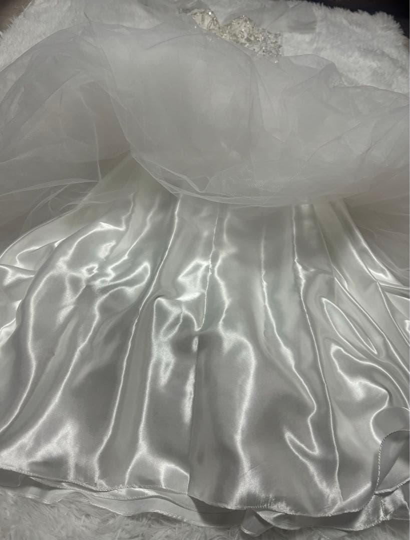 【JEAN MACLEAN】バースデードレス ロング 白 オフショル S