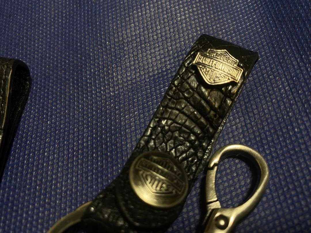 ハーレーダビッドソン/ウォレットチェーン/ワニ革/本革/ビンテージ/USA製