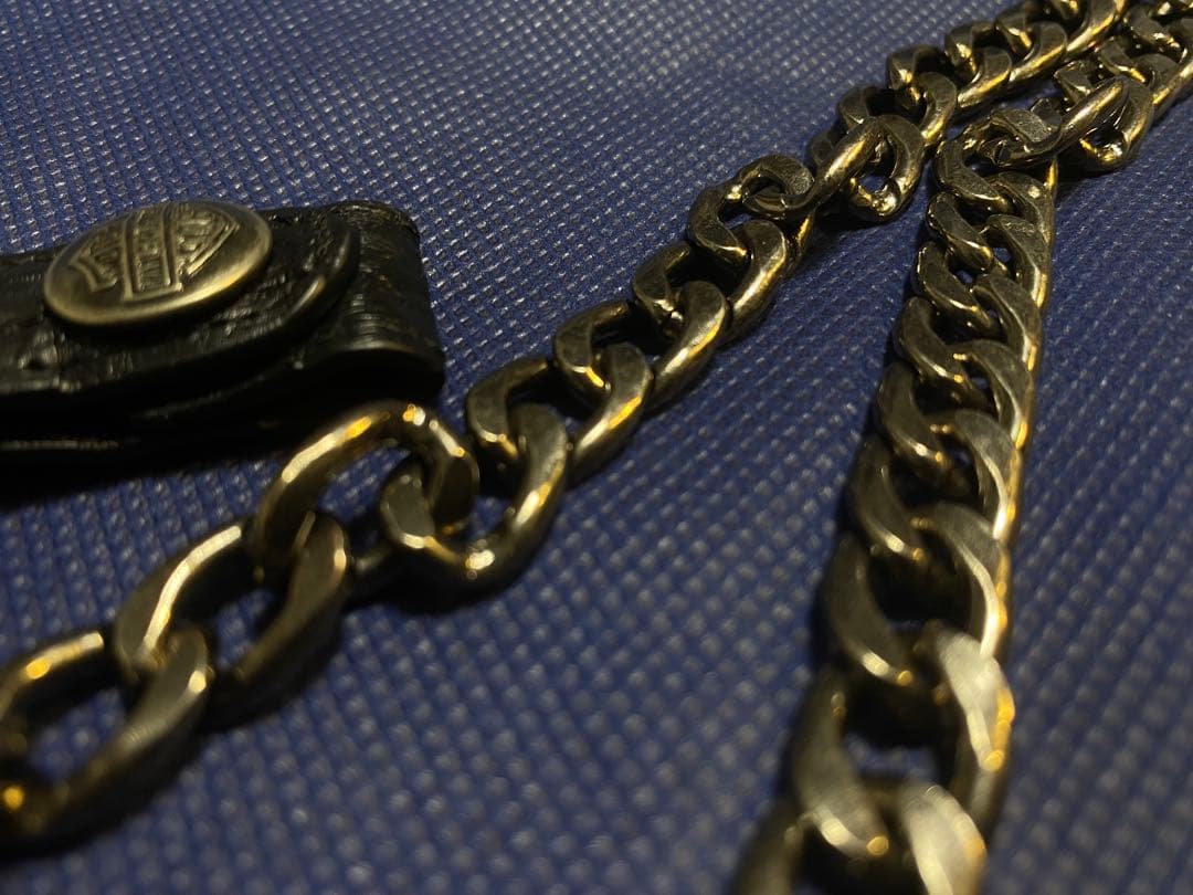 ハーレーダビッドソン/ウォレットチェーン/ワニ革/本革/ビンテージ/USA製