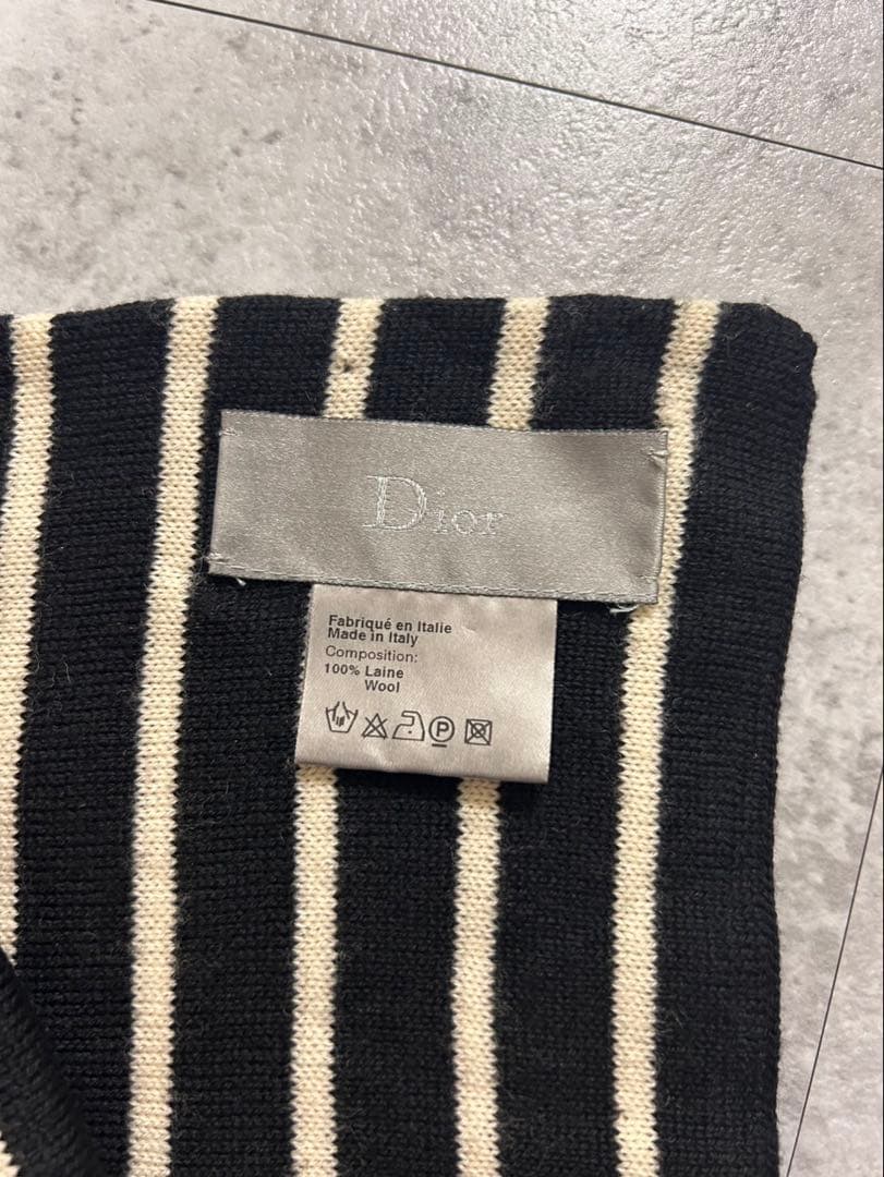 Dior Homme AW06 ボーダー　ウール　ストール　マフラー