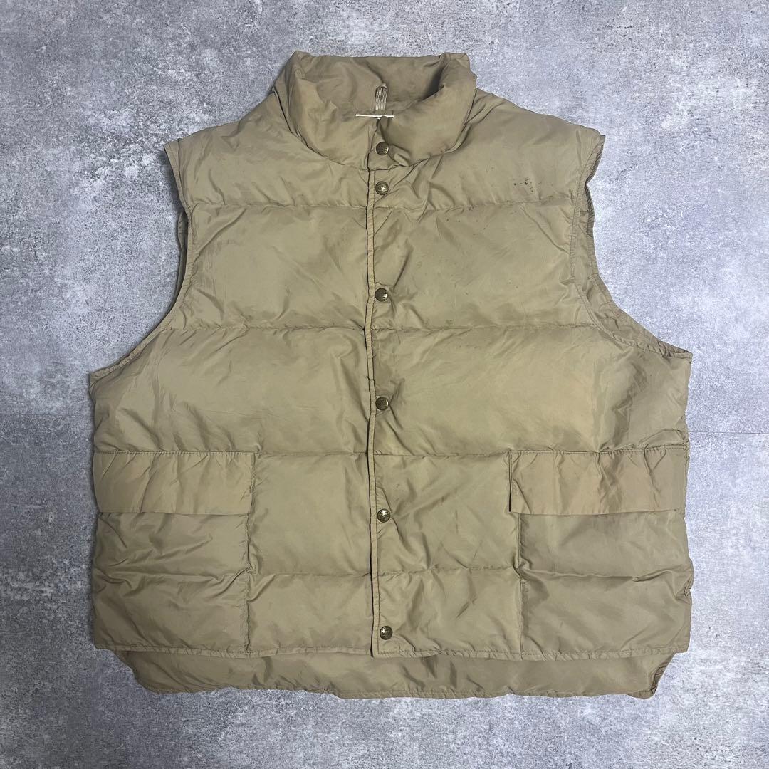 80s 90s L.L.Bean ダウンベスト　ベージュ