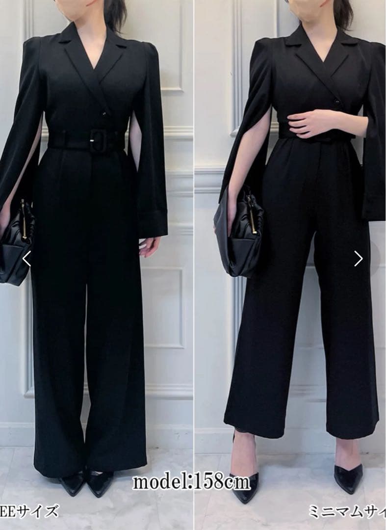  PARTY ベルト付ケープ風オールインワン　FS