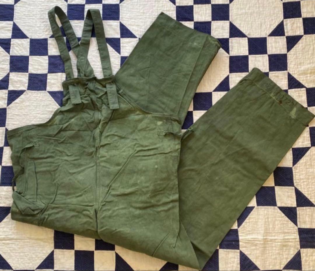 DEADSTOCK】40s us navy サルベージパンツ オーバーオール