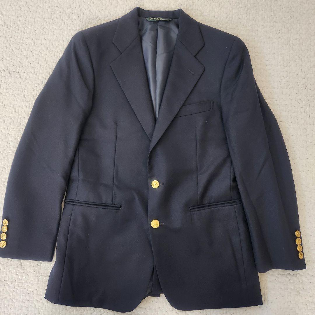 美品★ポロラルフローレン　ブレザー　ジャケット　上着　紺ブレ　金ボタン