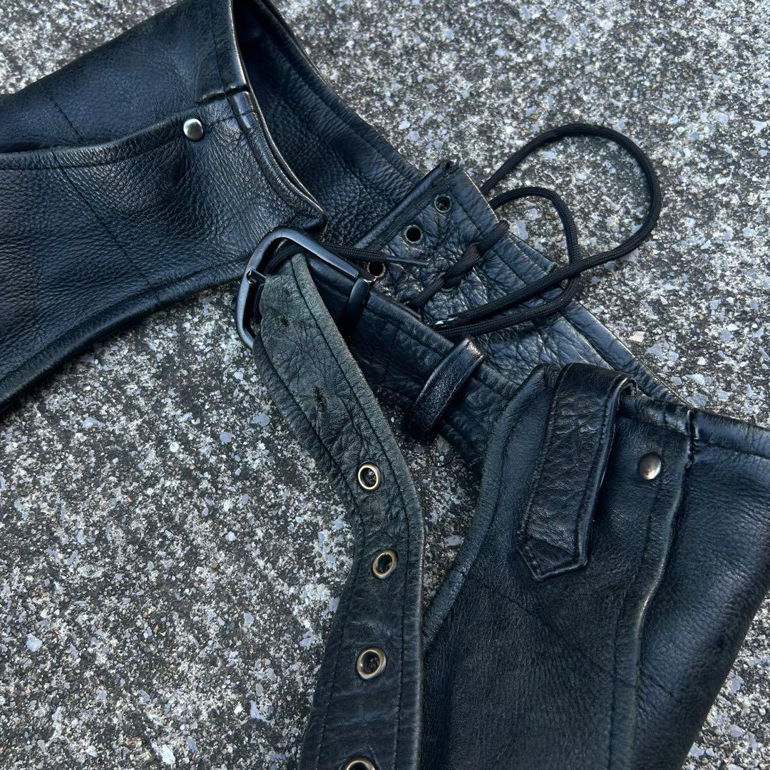 ギミック　レザーパンツ　レイヤード重ね履き用 punk グランジオピウム