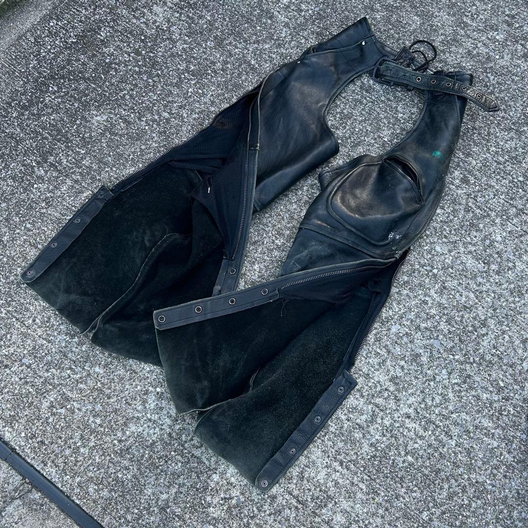 ギミック　レザーパンツ　レイヤード重ね履き用 punk グランジオピウム