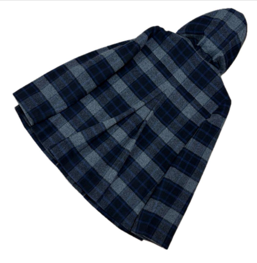 良品　KUMIKYOKU フーデッドコート　ショート丈　ジップアップ　Aライン