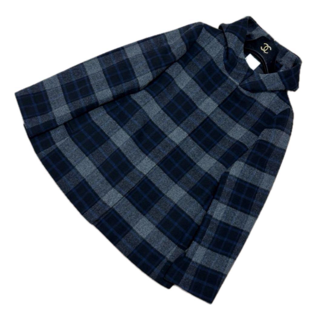 良品　KUMIKYOKU フーデッドコート　ショート丈　ジップアップ　Aライン