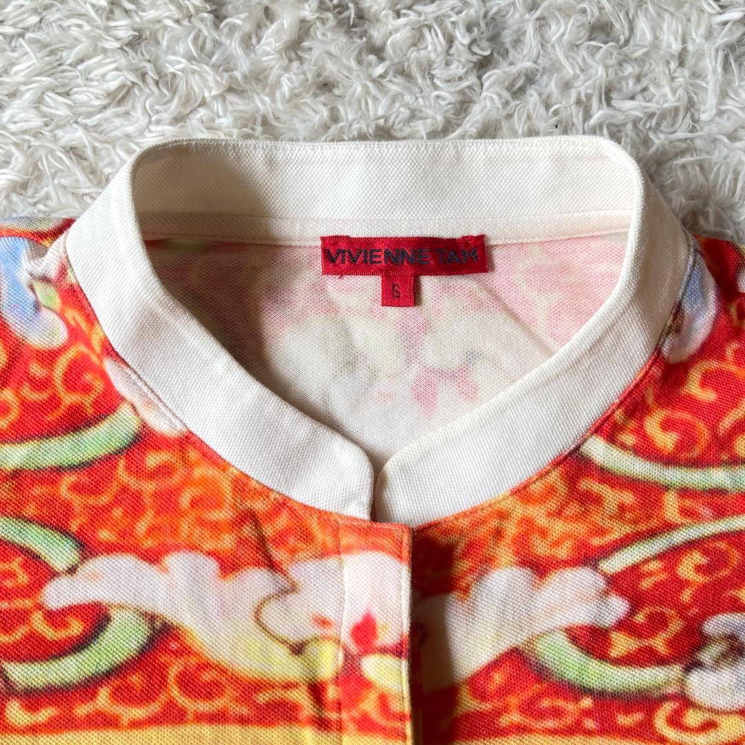 ヴィヴィアンタム VIVIENNE TAM 桃源郷襟付きコットンワンピース