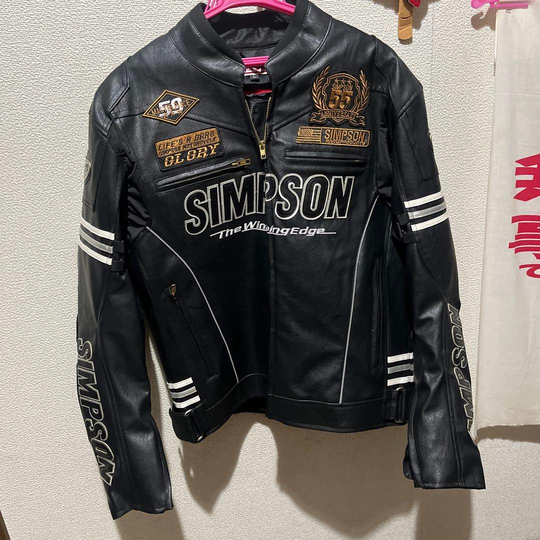 値下げSIMSON 春秋冬用PUレザー バイクジャケット L新品
