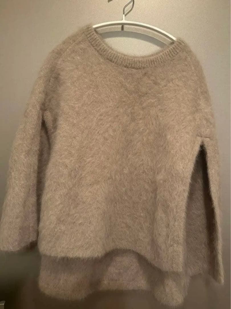 BEARDSLEY ファーニットポンチョ　モカ