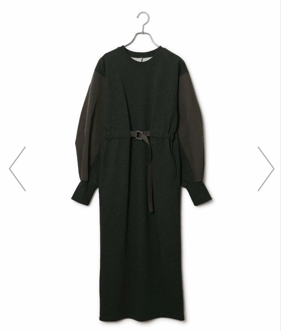 ADAM ET ROPE' FEMME スウェットコンビベルテッドワンピース