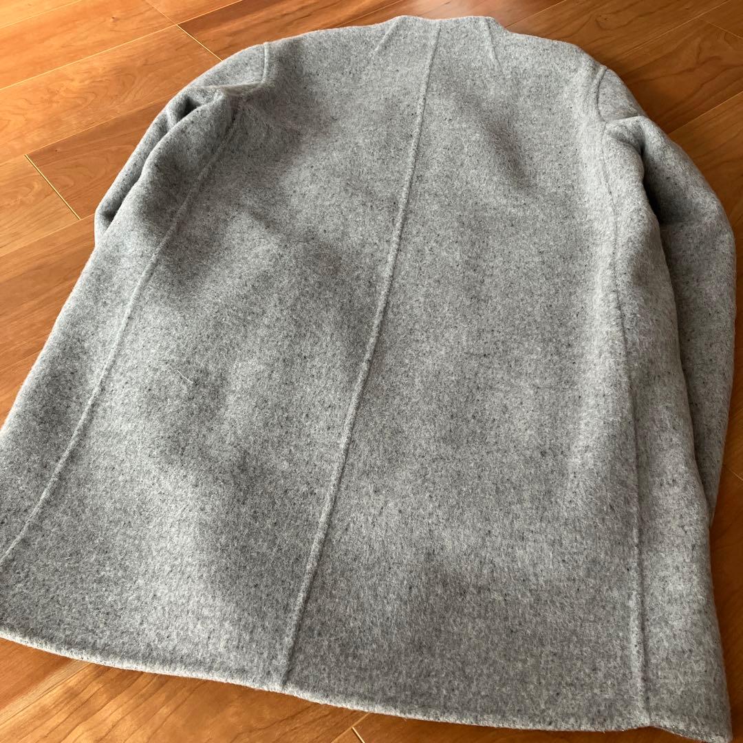 【新品未使用】MUJILabo カシミヤ混ノーカラーコートM ★タグあり
