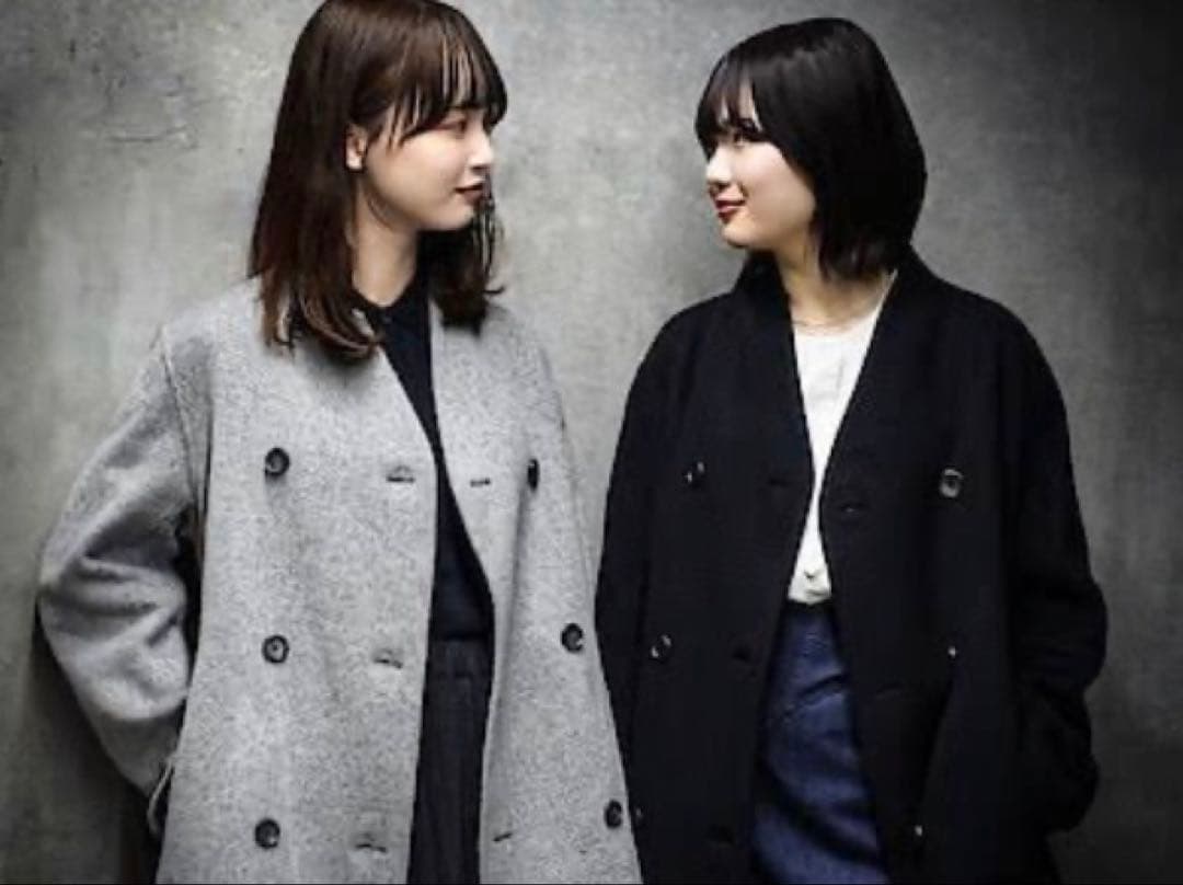 【新品未使用】MUJILabo カシミヤ混ノーカラーコートM ★タグあり