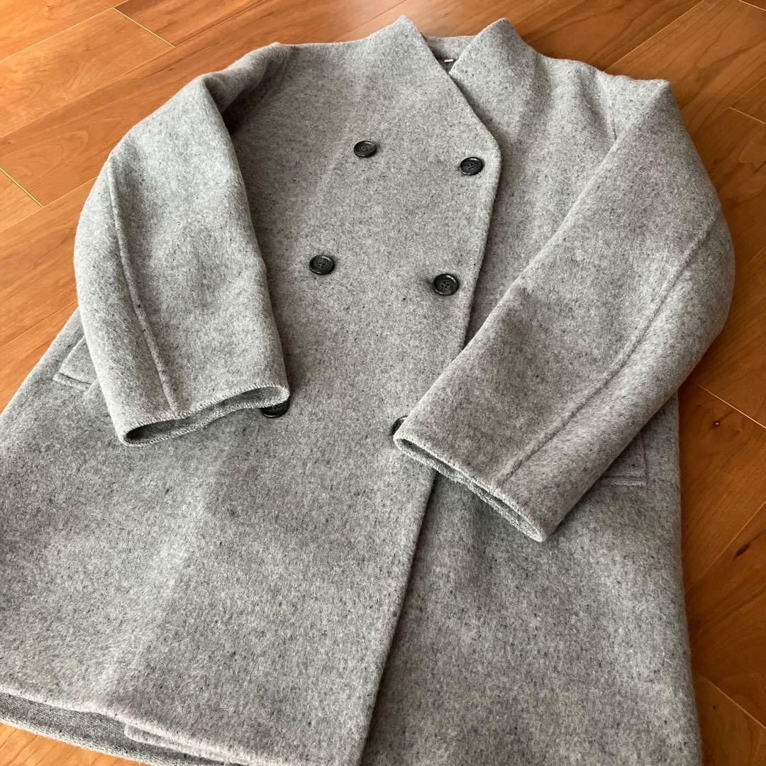 【新品未使用】MUJILabo カシミヤ混ノーカラーコートM ★タグあり
