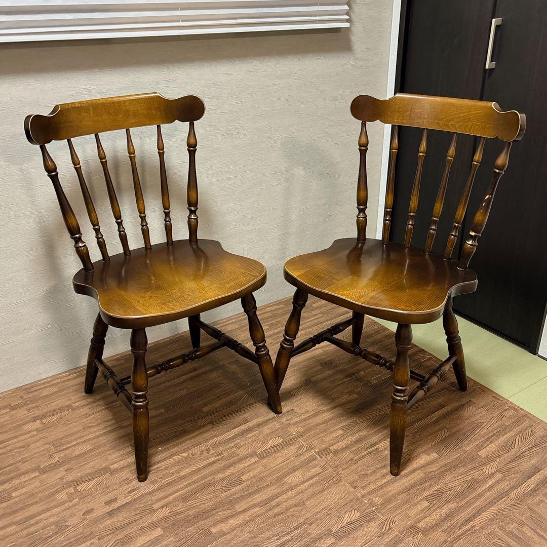 飛騨産業　キツツキマーク　ウィンザーチェア　2脚セット