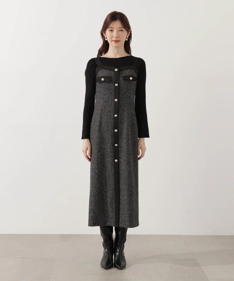 新品♡ツイードロングワンピース2025AW