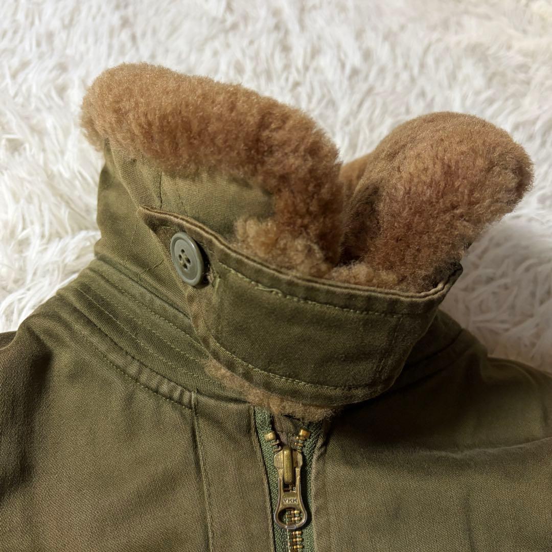 【雰囲気抜群】フライトジャケット　B-15 襟ボア　カーキ　40