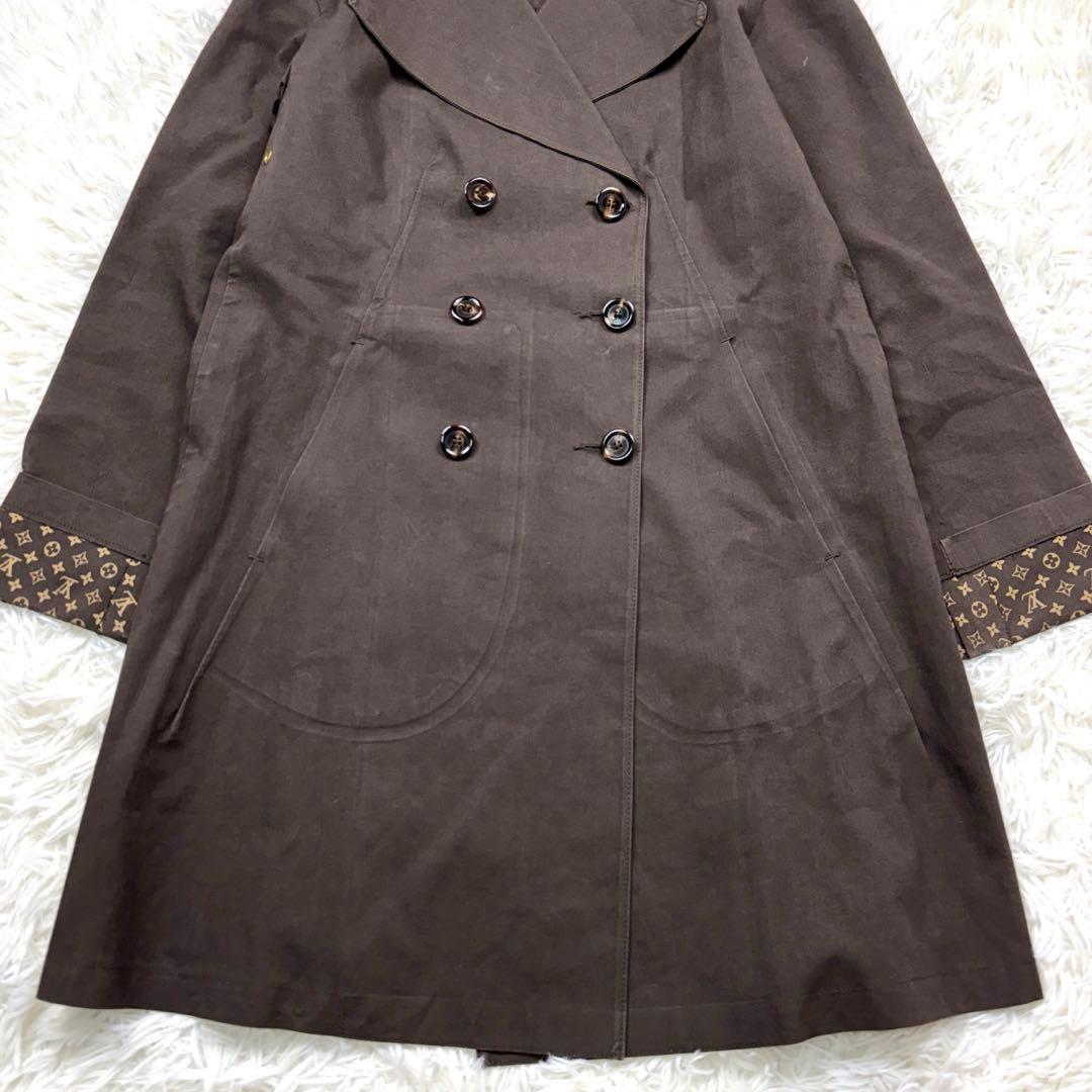 ルイヴィトン トレンチコート ゴム引きコート マッキントッシュ S モノグラム