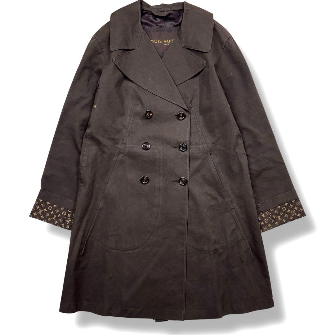 ルイヴィトン トレンチコート ゴム引きコート マッキントッシュ S モノグラム