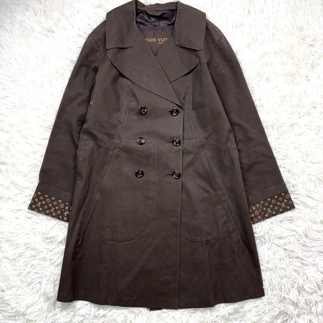 ルイヴィトン トレンチコート ゴム引きコート マッキントッシュ S モノグラム