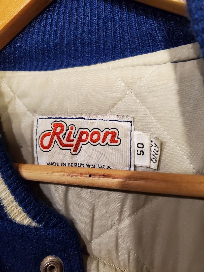 Ripon リポン ヴィンテージ スタジャン 80年代 インディアン XL 袖革