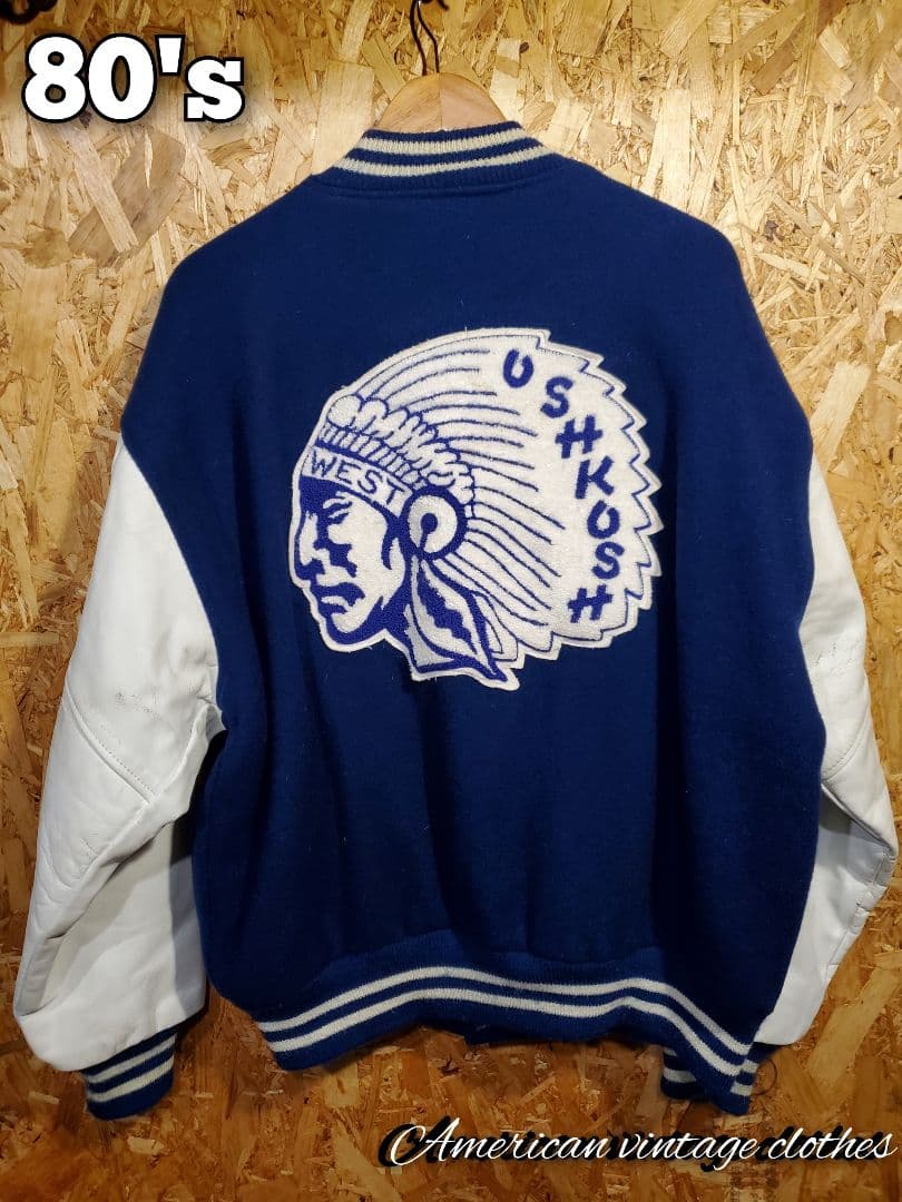 Ripon リポン ヴィンテージ スタジャン 80年代 インディアン XL 袖革