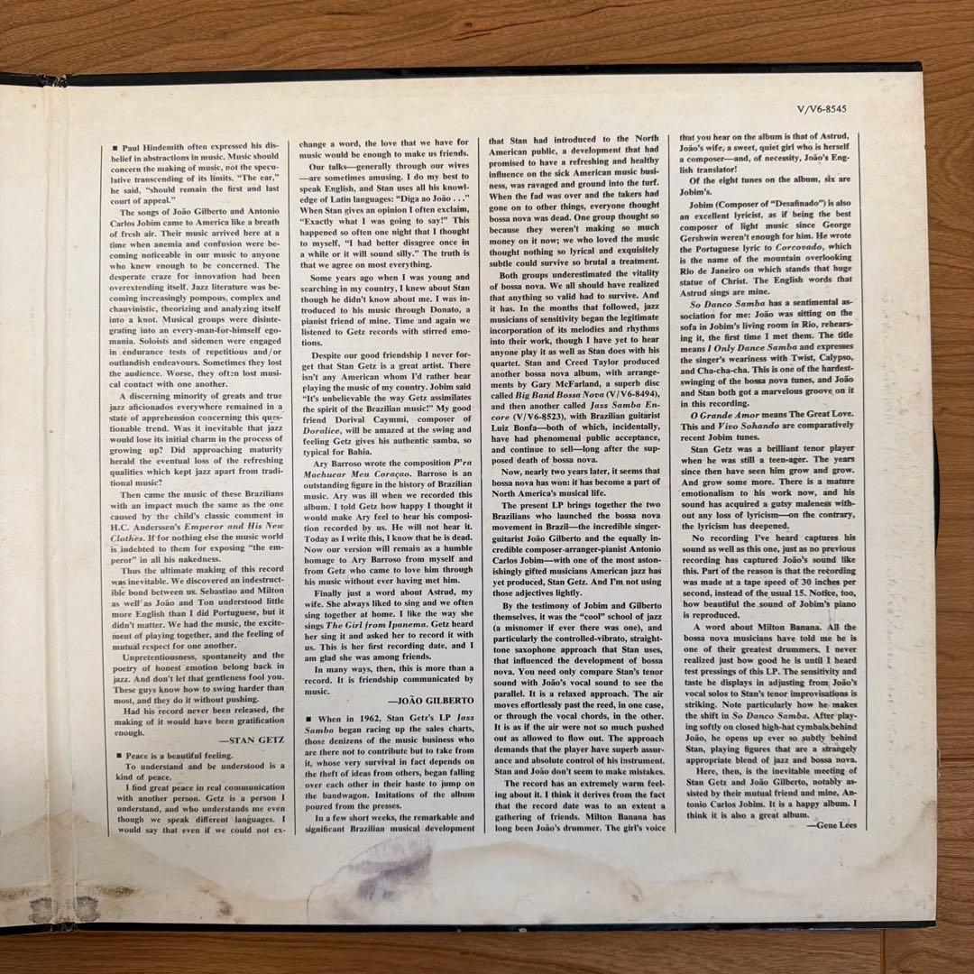 Getz / Gilberto V-8545 MONO USオリジナル