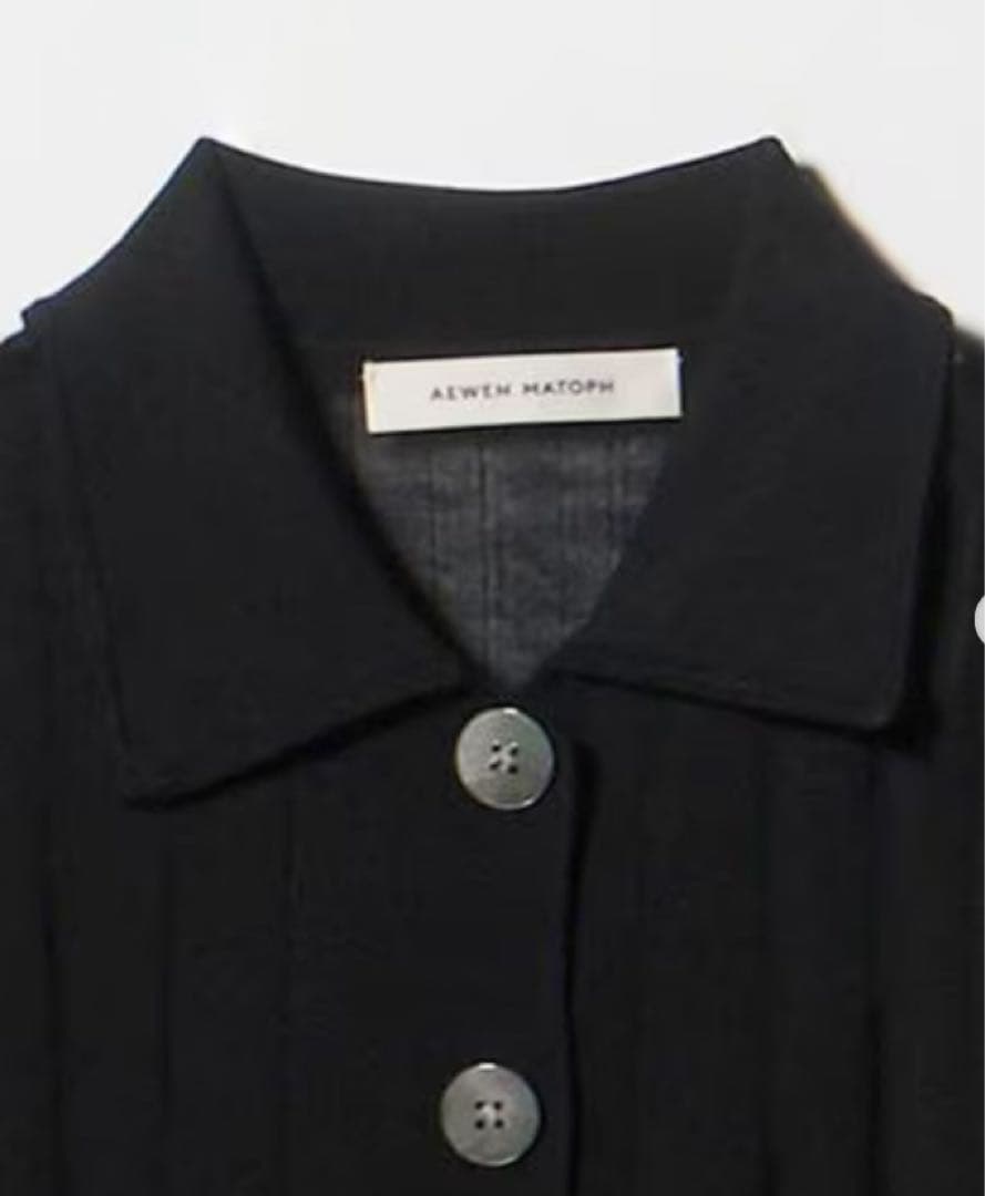 AETHEM MATOPH ブラック長袖ポロシャツ