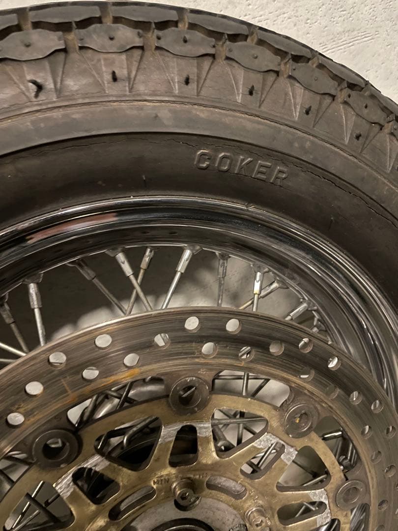 ハーレー 16インチスポークホイール コッカー 5.00X16 ベック タイヤ付