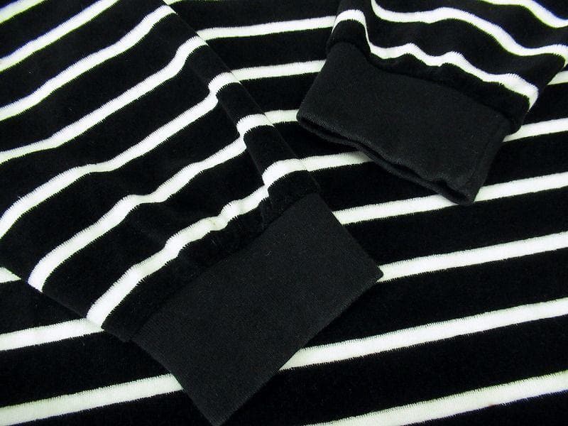 専用　21AW クーティー ベロア ボーダー ポロシャツ リラックスフィット M