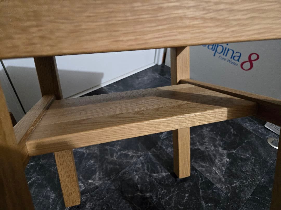 無印良品サイドテーブルベンチ 木目調 円筒形 ゴミ箱 セット